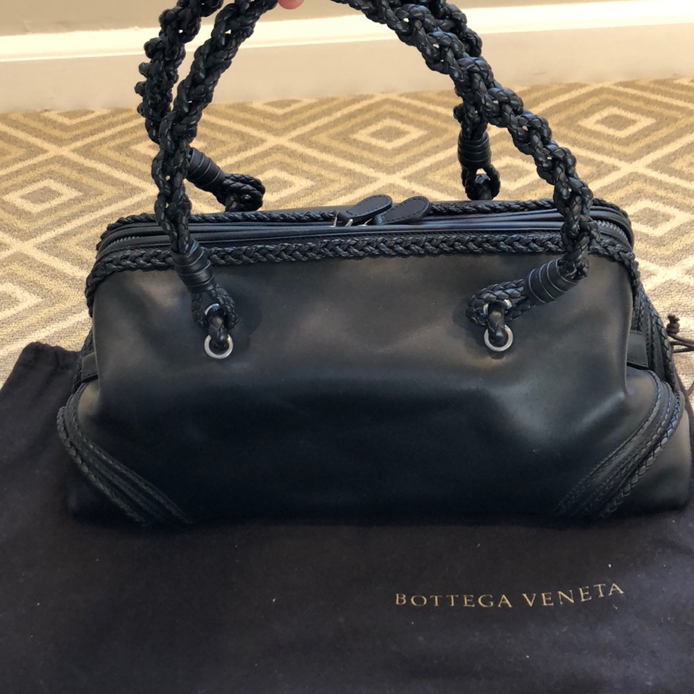 Authentic Black Bottega Veneta Satchel